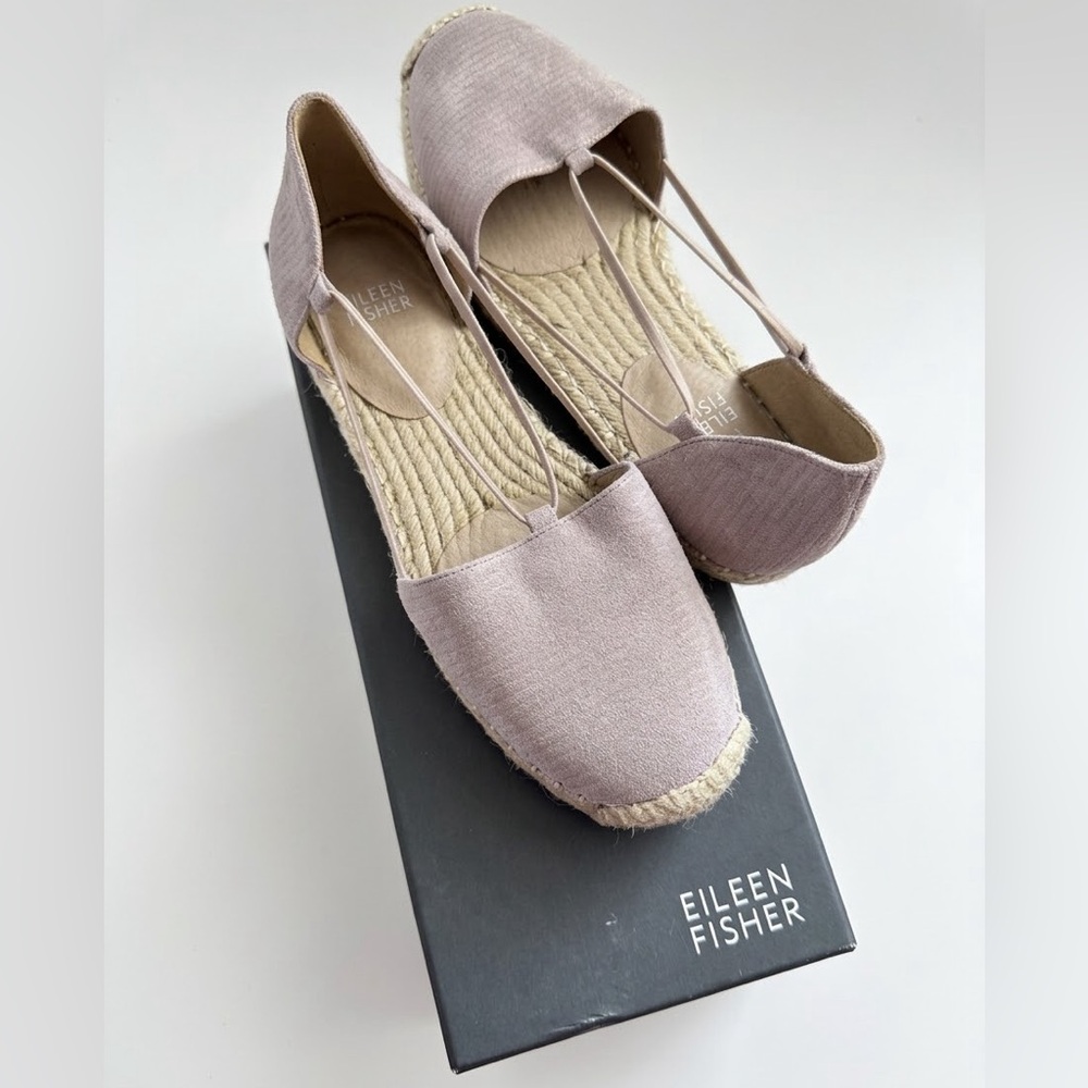 NEW Eileen Fisher Lee Espadrille Flats - Blush Size 7.5